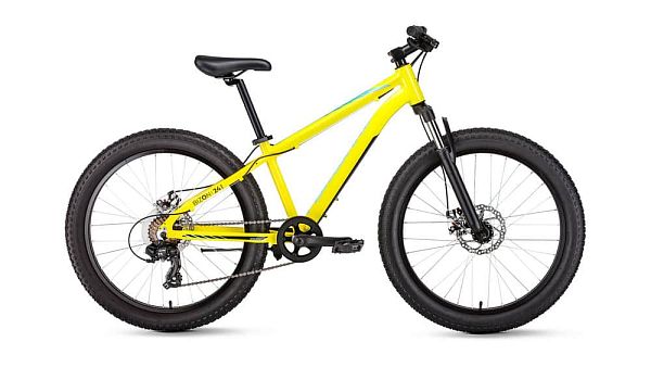 Велосипед Fat Bike FORWARD BIZON MINI 24" 13"  ск. желтый  2020 Велосипед Fat Bike FORWARD BIZON MINI 24" 13"  ск. желтый  2020