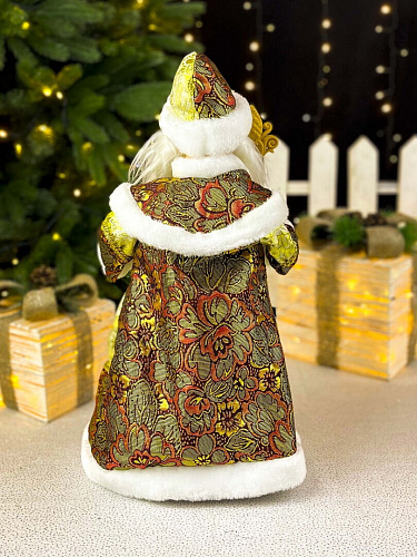 													Дед Мороз музыкальный, танцующий 45 см бордовый, золотой Р-5079-3 фото 6