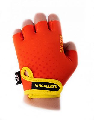 Велоперчатки Vinca sport Скейтер 3XS оранжевые VG 969 Skater (3)