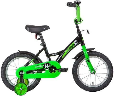 Велосипед детский  Novatrack STRIKE 14" 9" черно-зеленый 143STRIKE.BKG20 2020