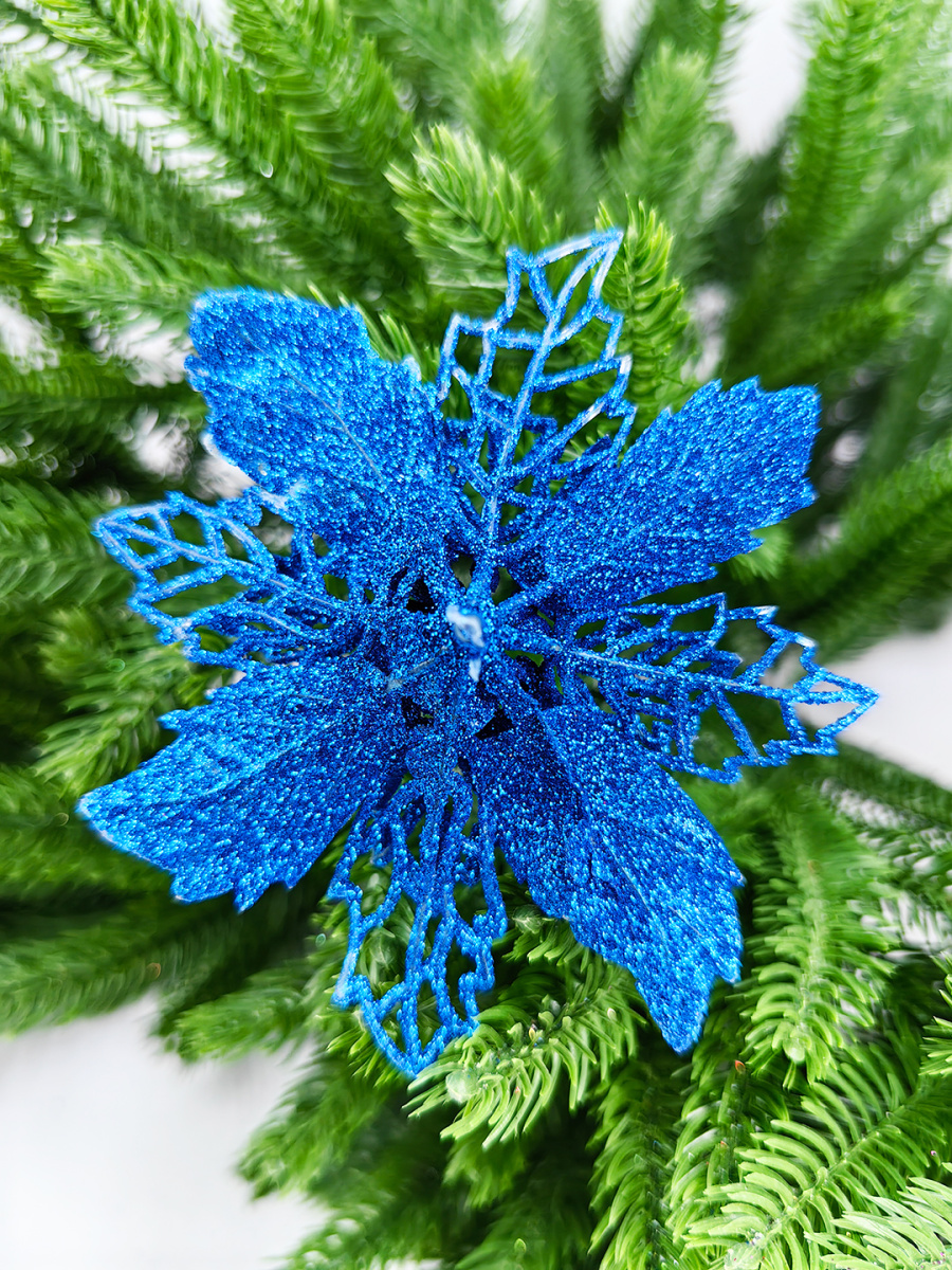 Цветок синий d 11 см Al-спайка-3blue фото 4 Цветок синий d 11 см Al-спайка-3blue фото 4