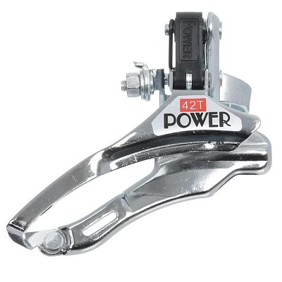 Переключатель передний Power , тяга верхняя, хомут верхний 28.6, 18T, сталь X47287 Переключатель передний Power , тяга верхняя, хомут верхний 28.6, 18T, сталь X47287