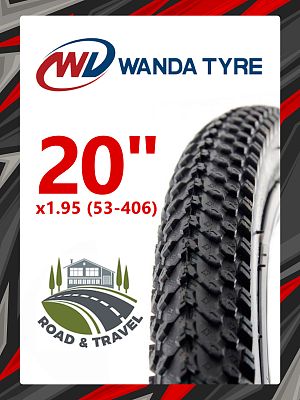 Велопокрышка Wanda 20"x1.95 (53-406) P1197  черный RTRR20WND005