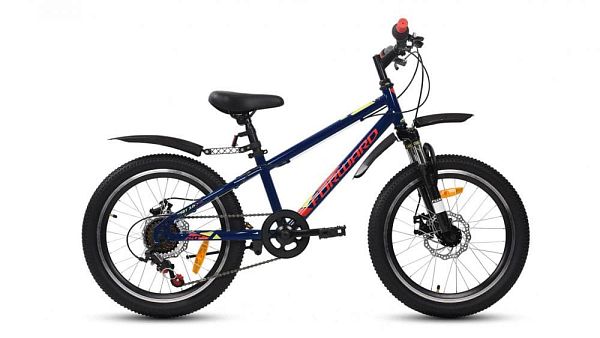 Велосипед детский FORWARD UNIT 20 3.0 disc 20" 10,5" 6 ск. темно-синий/красный RBKW01N06007 2020