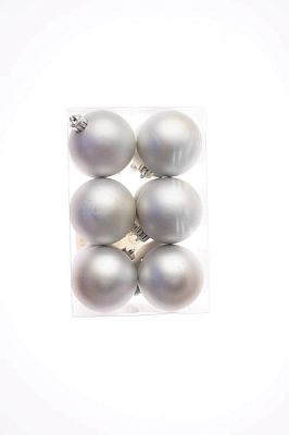 Набор шаров 6 см 12 шт серебряный AR3/6012B/S( 004)