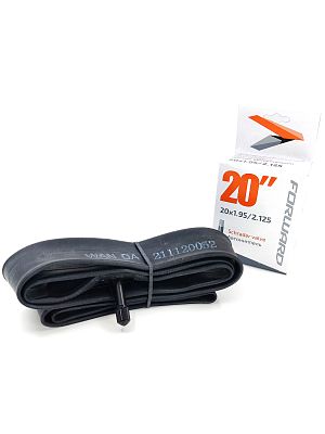 Велокамера FORWARD 20"x1.95/2.125 TU202 автониппель (AV, Schrader) 33 мм прямой, VTU202NR171901