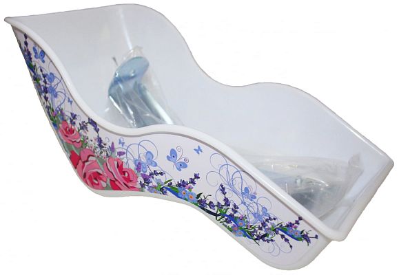 Кресло велосипедное для куклы "Цветы" белый Vinca sport VS-KD 01 white Flowers