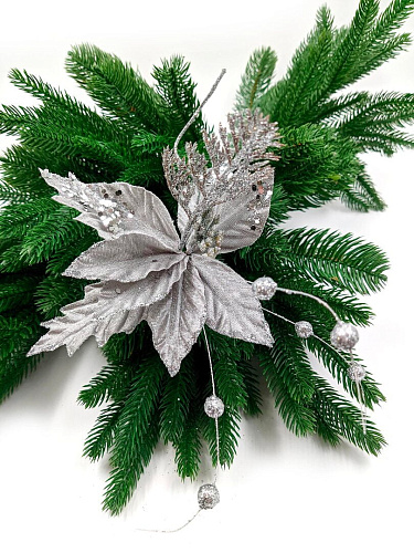 													Цветок серебристый d 23 см Flo-3S(U) фото 3