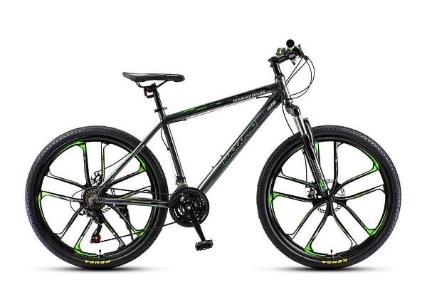 Велосипед горный MAXXPRO MARAFON 26" 18"  ск. серо-зеленый  2019
