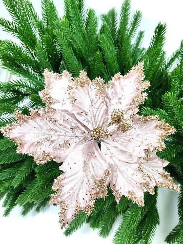 													Цветок пудровый d 19 см 99221901powder фото 4