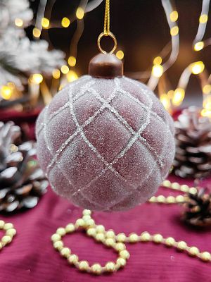 Шар орхидея 8 см, стекло Merry Green MG24254