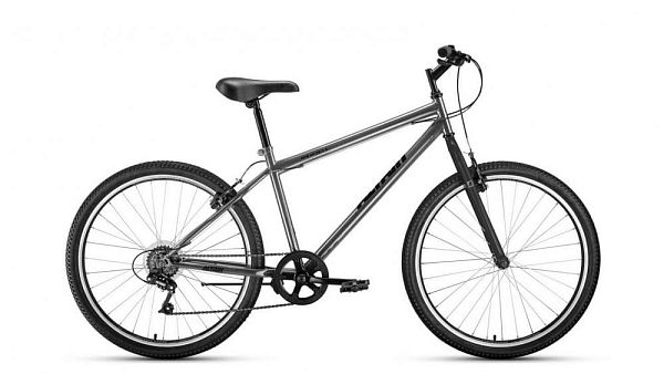 Велосипед горный ALTAIR MTB HT 26 1.0 26" 17" 7 ск. темно-серый/черный RBKT1MN66003 