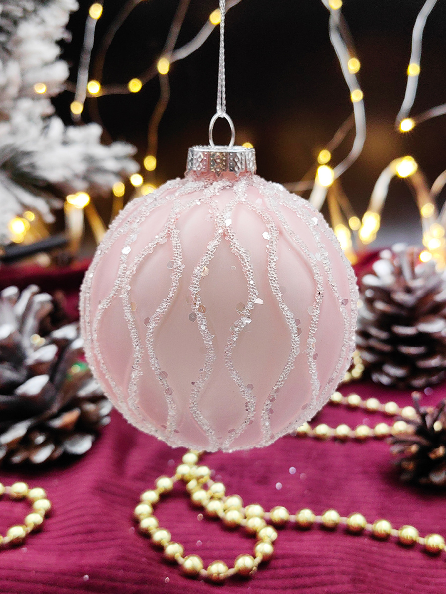 Шар жемчужно-розовый 8 см, стекло Merry Green MG24135 фото 2 Шар жемчужно-розовый 8 см, стекло Merry Green MG24135 фото 2