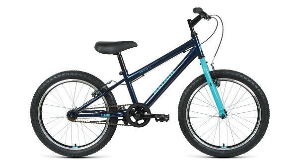Велосипед горный ALTAIR MTB HT 1.0 20" 10,5" 1 ск. темно-синий/бирюзовый 1BKT1J101002 