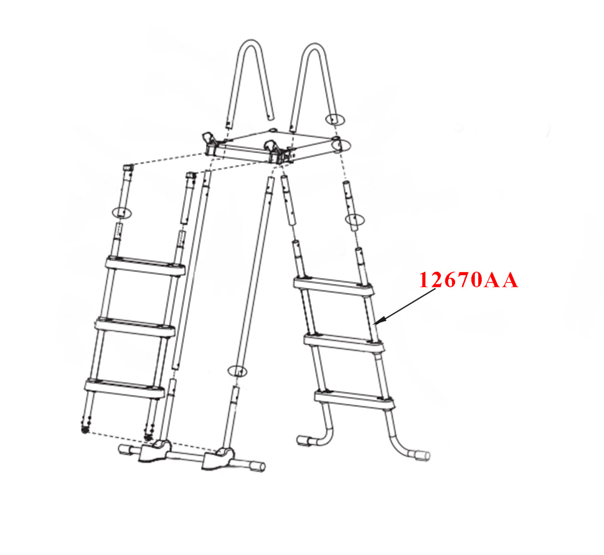 Нижняя J ножка А лестницы 28076 12670АА фото 2 Нижняя J ножка А лестницы 28076 12670АА фото 2