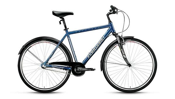 Велосипед городской FORWARD Rockford 2.0 28"/700c  3 ск. темно-синий глянцевый FORWARD Rockford 2.0 