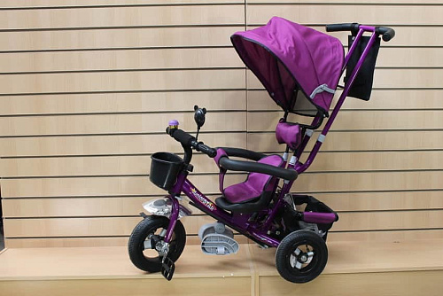 Велосипед трехколесный фиолетовый JS16AT Велосипед трехколесный фиолетовый JS16AT