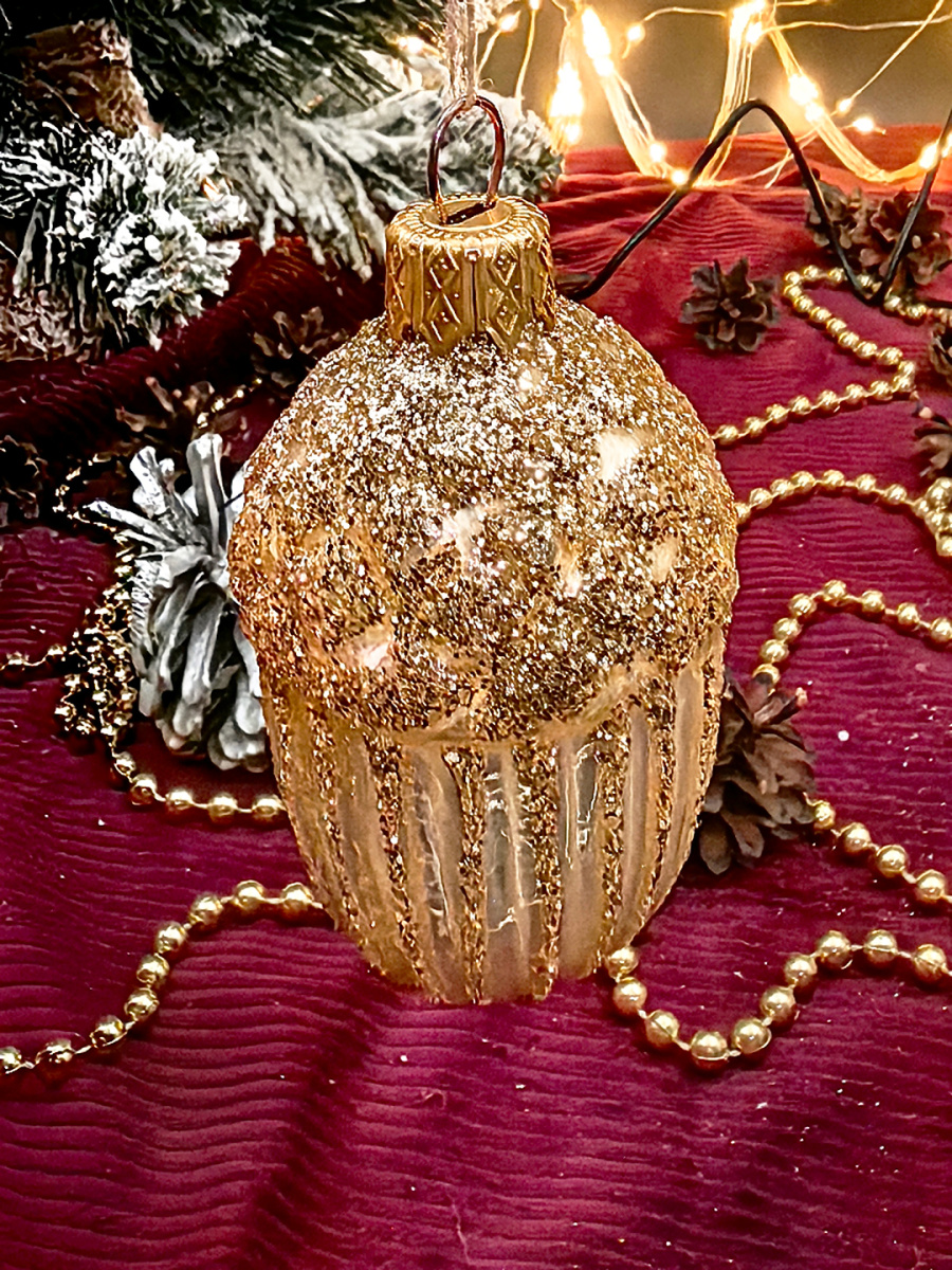 Елочная игрушка Желудь золото 7 см, стекло // желудь GOLD фото 2 Елочная игрушка Желудь золото 7 см, стекло // желудь GOLD фото 2