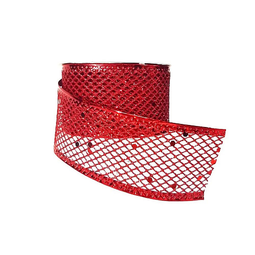 Новогодняя лента красная 275 см 9817087R Новогодняя лента красная 275 см 9817087R