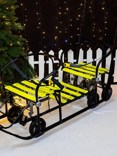 Санки-коляска детские Погодки Универсал 1 черный лимон 7361592 фото 6 Санки-коляска детские Погодки Универсал 1 черный лимон 7361592 фото 6