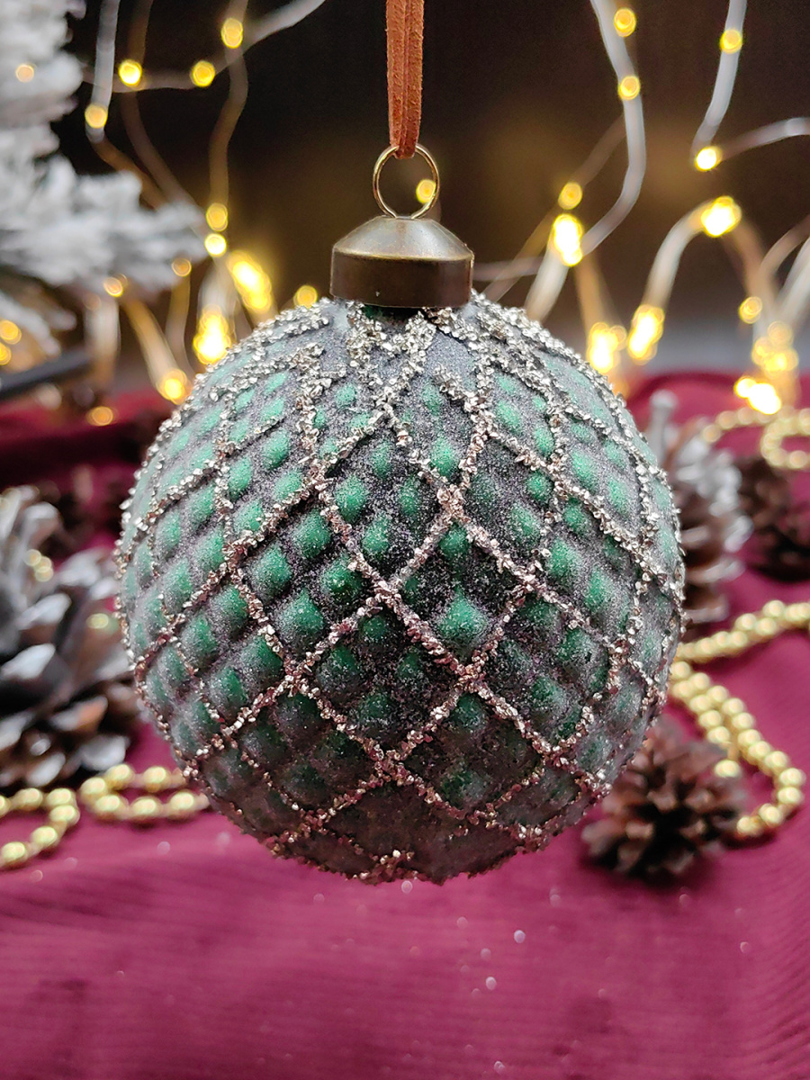 Шар изумрудный 10 см, стекло Merry Green MG24178 Шар изумрудный 10 см, стекло Merry Green MG24178