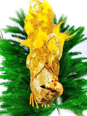 Павлин 45 см золото  RS1D2178 GOLD Павлин 45 см золото  RS1D2178 GOLD