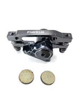 Тормоз механический дисковый (калипер) Power BX-350, F160/R140, алюминий 1BRABK300282 Тормоз механический дисковый (калипер) Power BX-350, F160/R140, алюминий 1BRABK300282