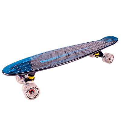 Скейтборд Tech Team TRANSPARENT 27" LIGHT синий NP001155