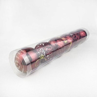 Набор шаров 8 см 6 шт вино 9201-1wine