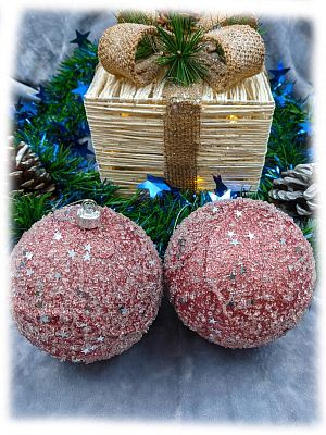 Набор шаров 10 см 2 шт розовый 9-15067PP10