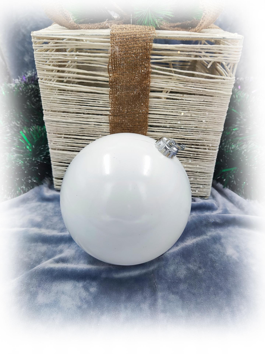 Шар 15 см 1 шт белый 150SP01-01WH Шар 15 см 1 шт белый 150SP01-01WH