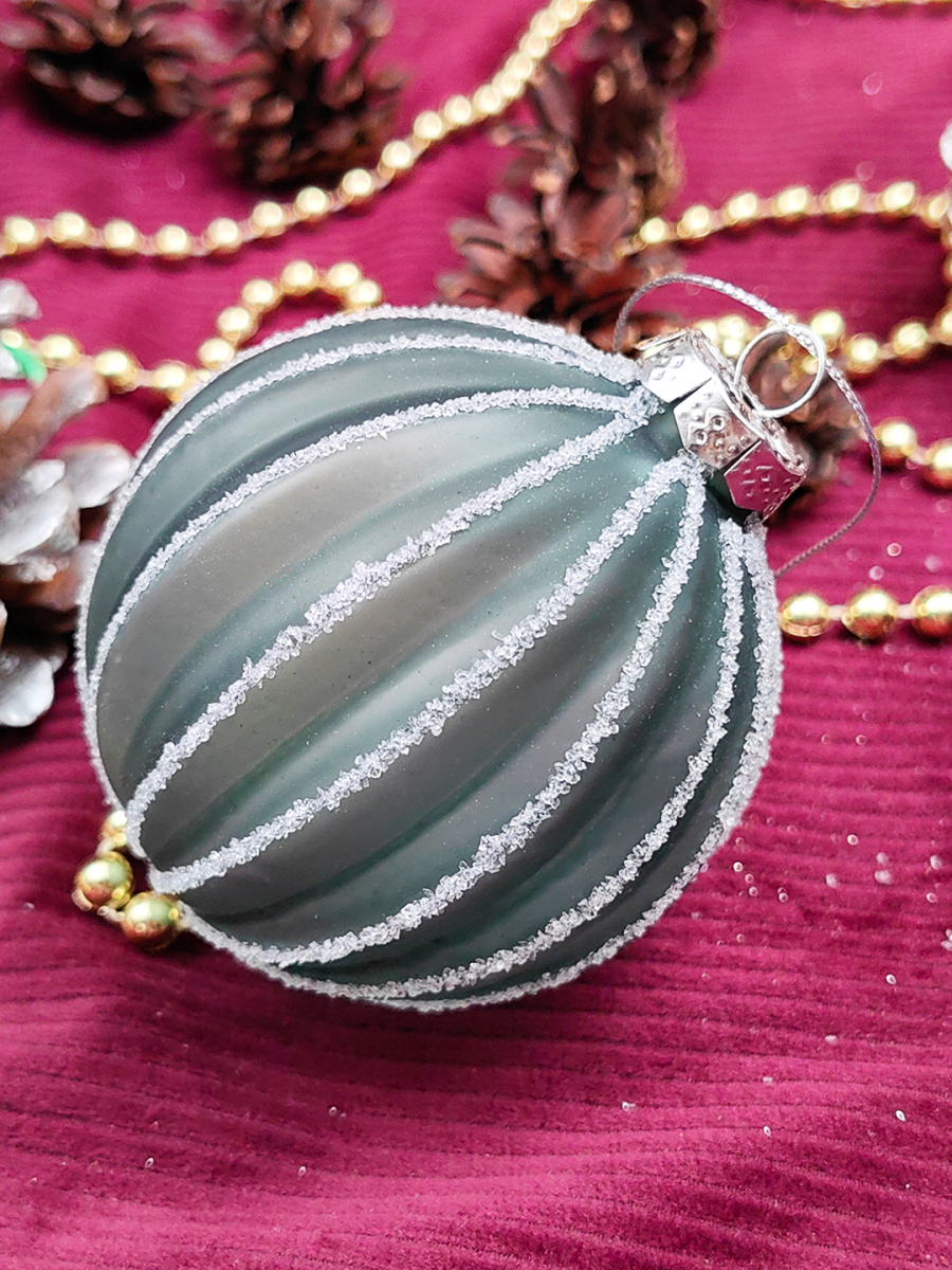 Шар хвоя 8 см, стекло Merry Green MG24127 фото 2 Шар хвоя 8 см, стекло Merry Green MG24127 фото 2