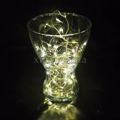 Светодиодная нить Роса 10 м, белый теплый 100 LED, , провод , 2018821 Warm White