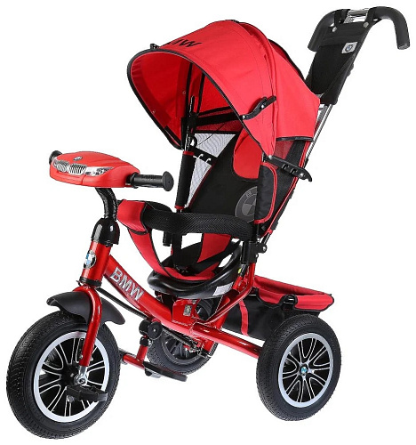 Детский трехколесный велосипед с ручкой BMW M-N1210-RED красный (588) фото 2 Детский трехколесный велосипед с ручкой BMW M-N1210-RED красный (588) фото 2