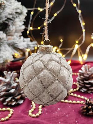 Шар сатин 8 см, стекло Merry Green MG24058