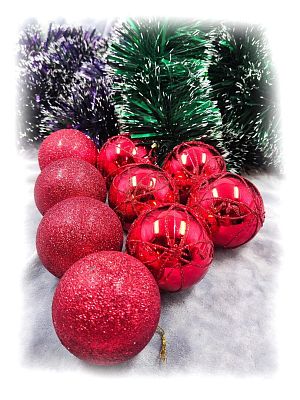 Набор шаров 6 см 9 шт красный 60SGV09-301R