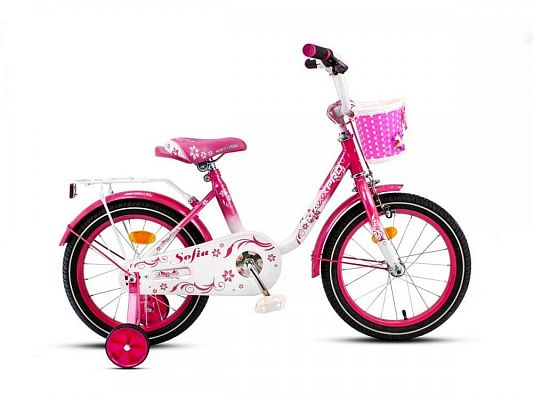 Велосипед детский  MAXXPRO SOFIA 18" 10,5" бело-малиновый SOFIA-18-1 