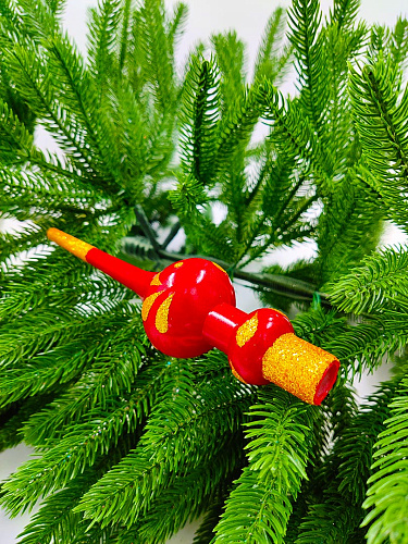 													Макушка на елку 20 см красная  MakL-Red фото 2