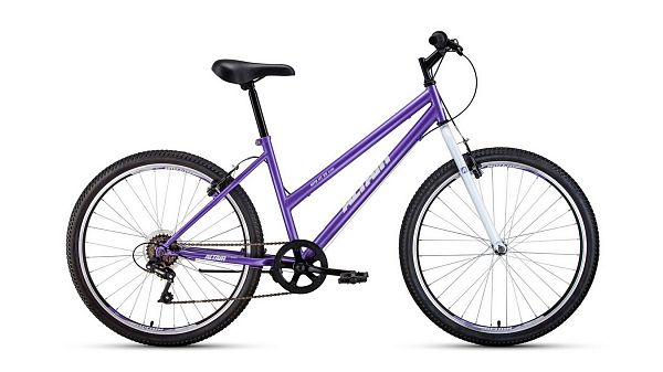 Велосипед горный ALTAIR MTB HT Low 26" 15" 6 ск. фиолетовый/белый RBKT1M166009 