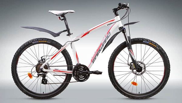 Велосипед горный FORWARD Agris 1.0 disc (2015) 26" 19" 21 ск. белый матовый FORWARD Agris 1.0 disc (