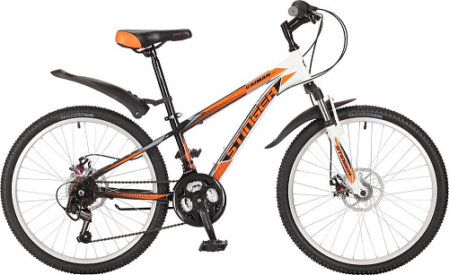													Велосипед горный хардтейл  Stinger Caiman D 24" 12,5" оранжевый 24SHD.CAIMD.12OR7 