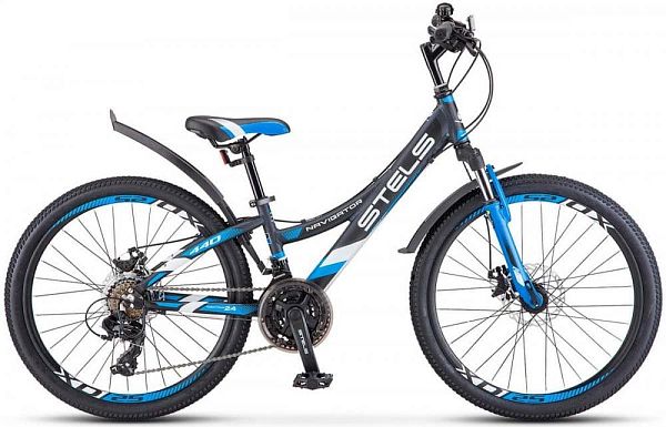 Велосипед горный STELS Navigator 440 MD 24" 11,5" 6 ск. Серый/синий LU073806 