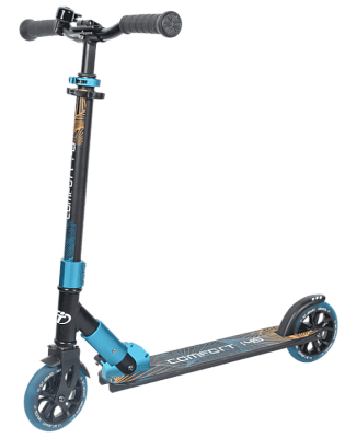 Самокат Городской складной Tech Team COMFORT 145 LUX (2021г.) черно-синий  062198 Самокат Городской складной Tech Team COMFORT 145 LUX (2021г.) черно-синий  062198