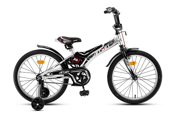 Велосипед детский JetSet JS-N2004 20"  1 ск. черно-серый JS200-4 