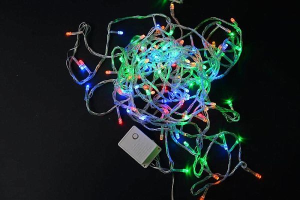  9 м, цветной (RGB) 100 LED, , провод , WL100VIX