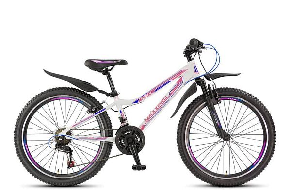 Велосипед горный MAXXPRO SLIM 24" 12" 7 ск. бело-красно-синий Y104-H36122 