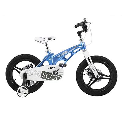 Велосипед детский  Maxiscoo Cosmic Делюкс 18" 10,5" голубой перламутр  
