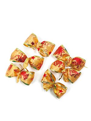 Набор украшений Бант 10x4.5 см. желтый 6шт BantS-Yellow4