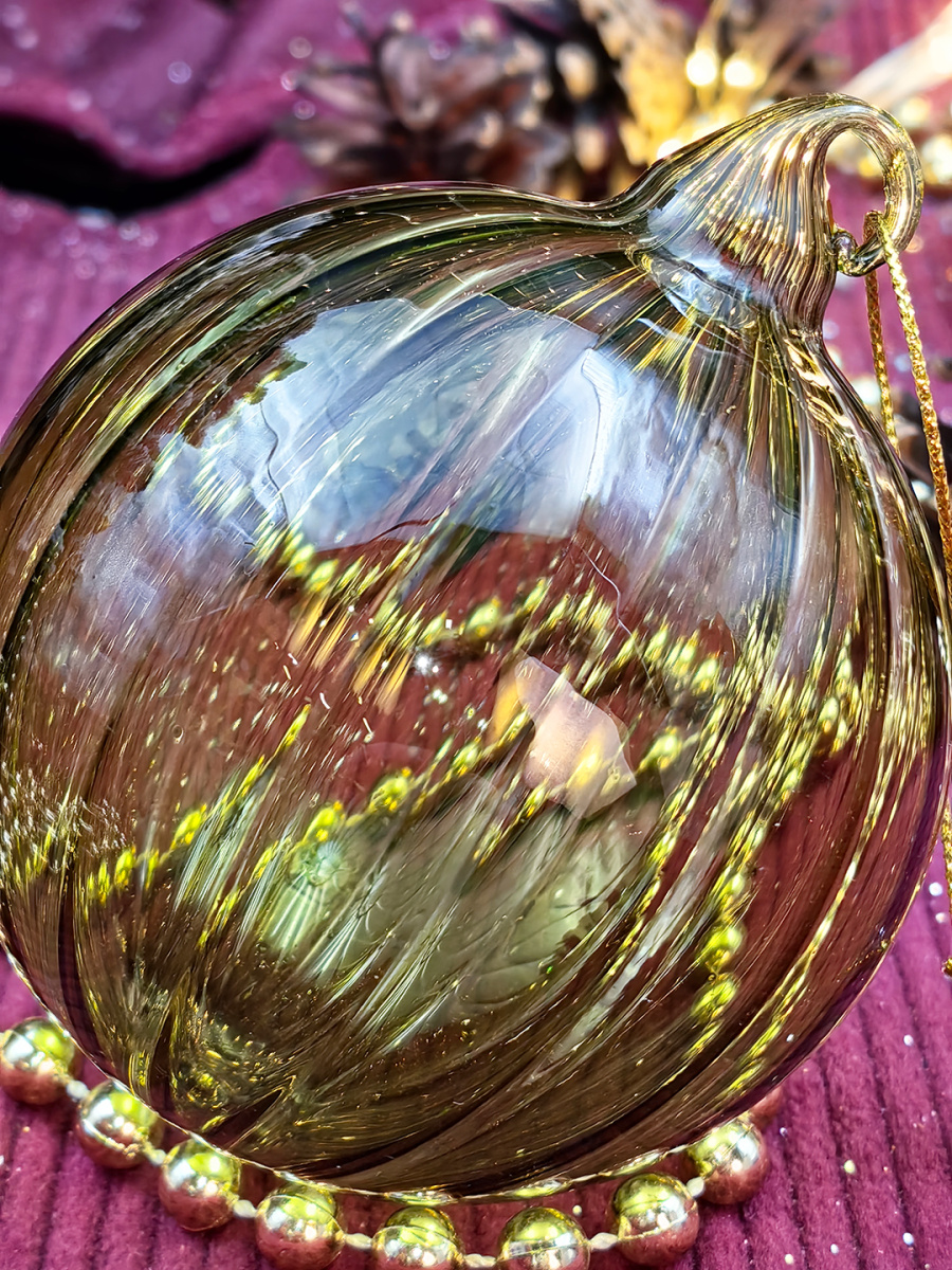 Шар прозрачный/зеленый 8 см, стекло Merry Green MG24027 фото 3 Шар прозрачный/зеленый 8 см, стекло Merry Green MG24027 фото 3