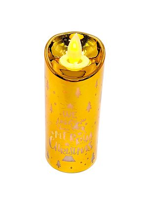 Новогодняя свеча 11x4.9 см пластик золотая К130-905g Новогодняя свеча 11x4.9 см пластик золотая К130-905g